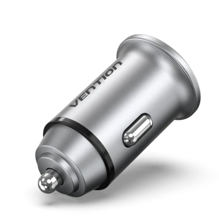 Vention Cargador de Coche FFBH0 20W con USB-C y USB-A Gris
